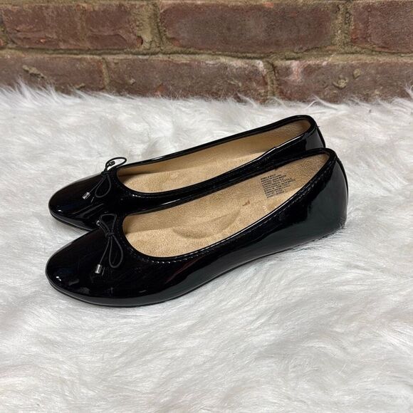 SO Emmaline Women's Black Patent Ballet Flats Size 8 NEW - Picture 4 of 10